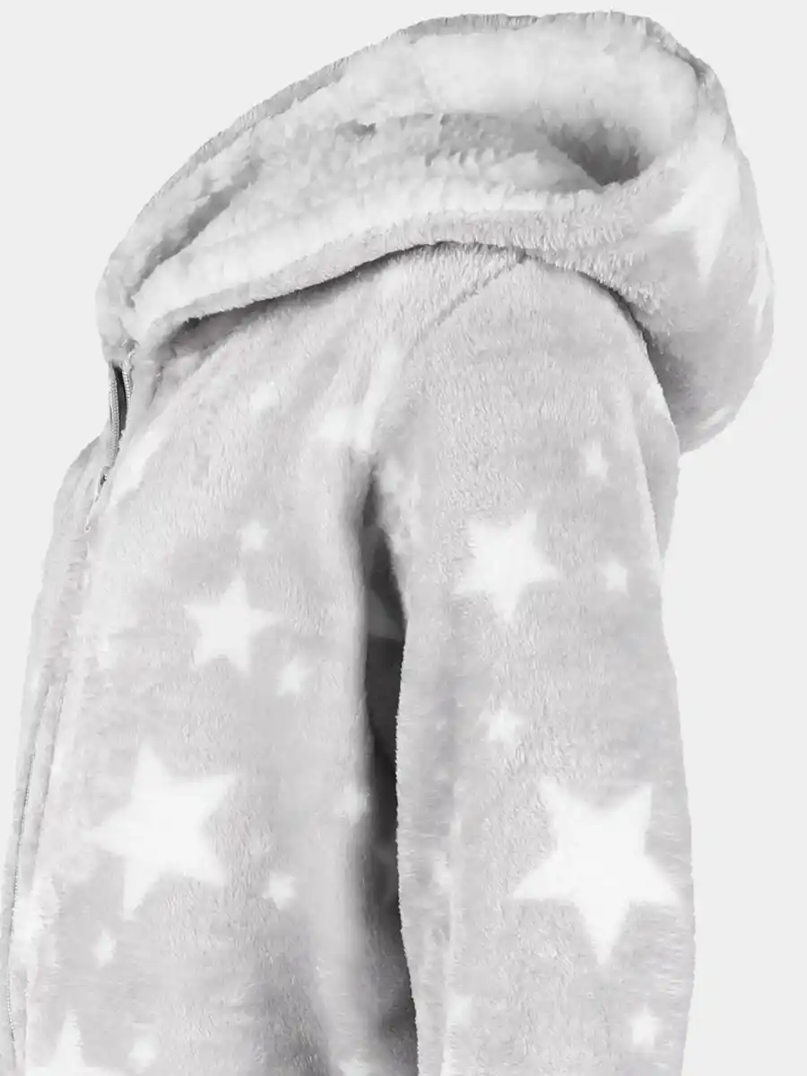 Bild 3 von Kinder Kuschelanzug mit Kapuze Grau