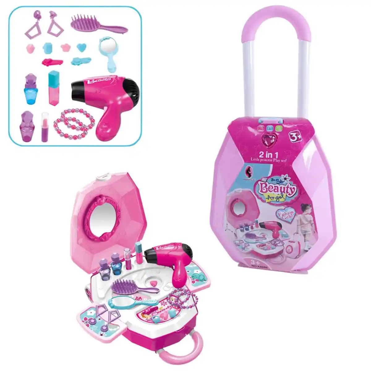 Bild 1 von Kinder-Kosmetiktrolley Niedlicher Kinder-Kosmetiktrolley für unbegrenzten Schminkspaß auf Reisen.