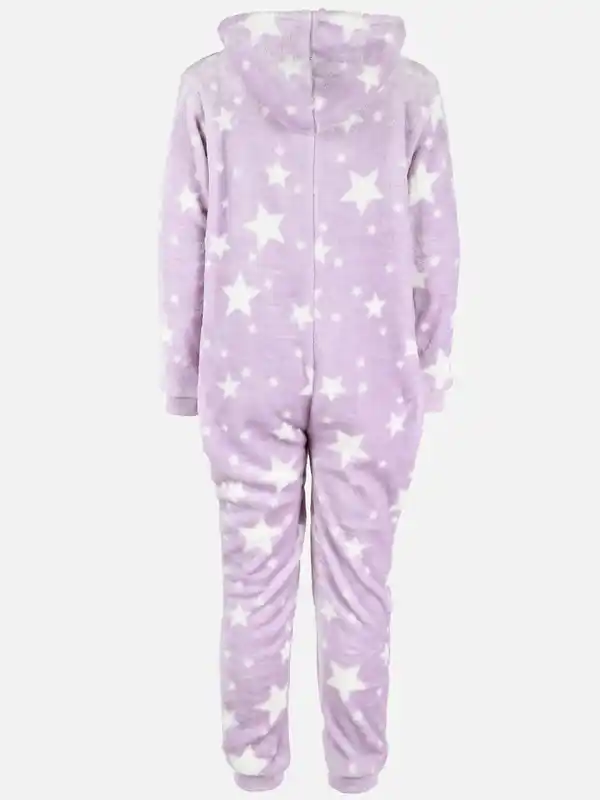 Bild 2 von Kinder Kuschelanzug mit Kapuze Lila