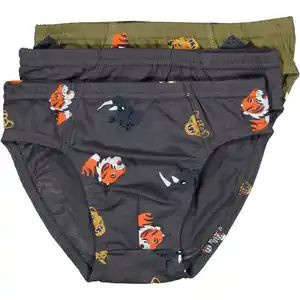 Jungenslip 3er-Pack, Anthrazit, 92