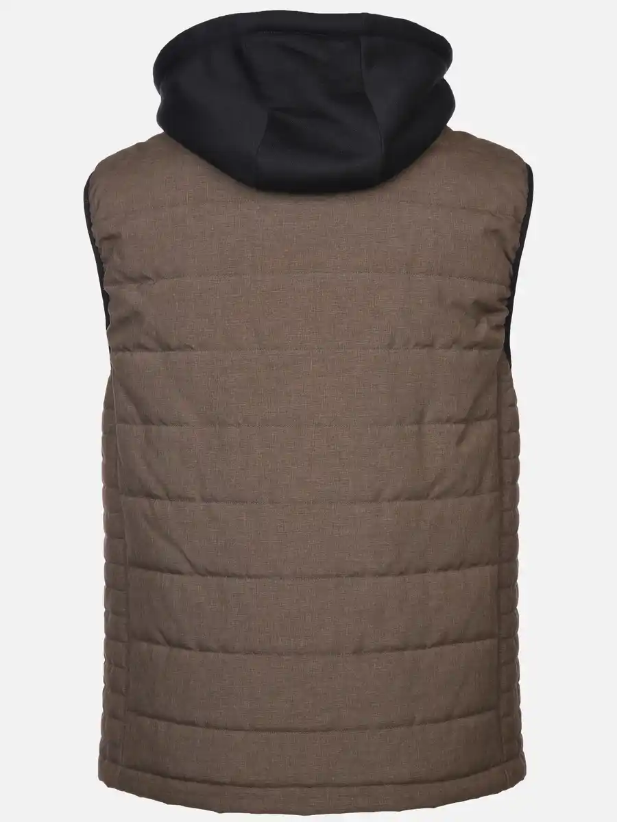 Bild 2 von Herren Steppweste mit abnehmbarer Kapuze Oliv