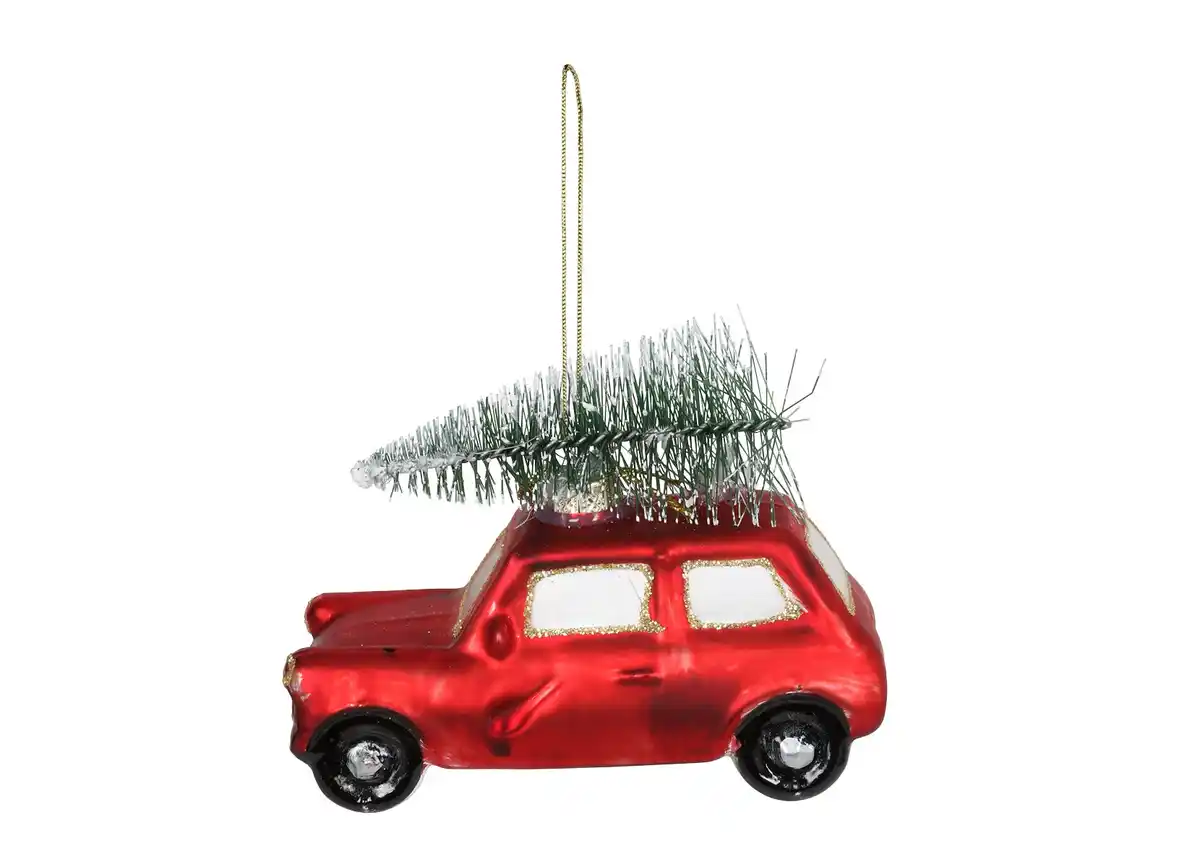 Bild 1 von Weihnachtsbaumkugel 'Auto mit Weihnachtsbaum'