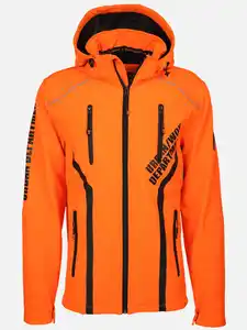 Herren Softshelljacke mit vielen Details Orange