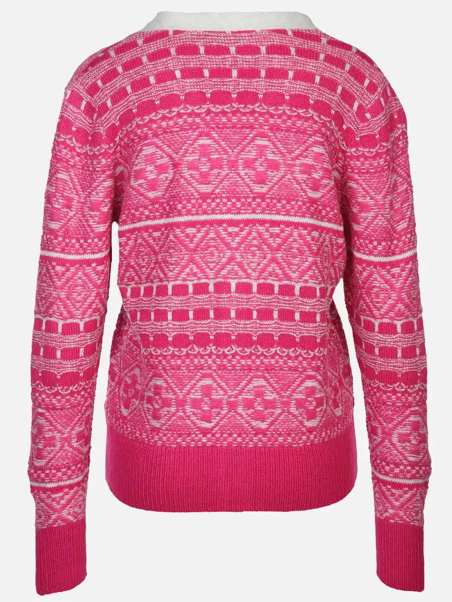 Bild 2 von Damen Cardigan mit hübvschem Mustermix Silber