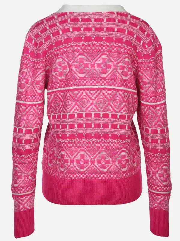 Bild 2 von Damen Cardigan mit hübvschem Mustermix Silber