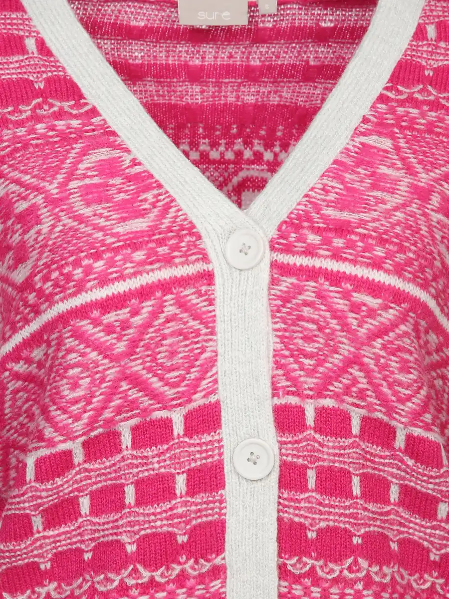 Bild 3 von Damen Cardigan mit hübvschem Mustermix Silber