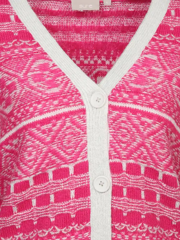 Bild 3 von Damen Cardigan mit hübvschem Mustermix Silber