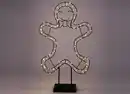 Bild 1 von Große LED-Metalldeko 130 LEDs Warmweiß Lebkuchenfigur für den Außenbereich