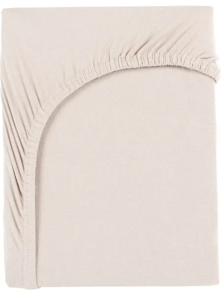 Bild 1 von Jersey-Spannbettuch, 150x200cm Braun