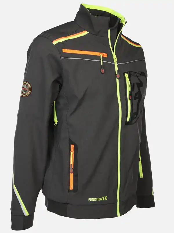 Bild 3 von Herren Softshelljacke mit Neondetails Grau