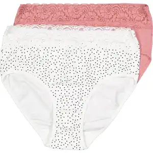 Jane Damen Hüftslip 2er-Pack, Cremefarbe, XL