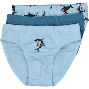 Jungenslip 3er-Pack, Hellblau, 98/104