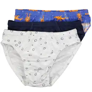 Jungenslip 3er-Pack, Grau, 110/116
