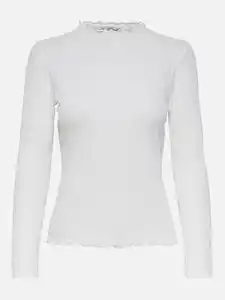 Only ONLEMMA L/S HIGH NECK Langarmshirt Weiß