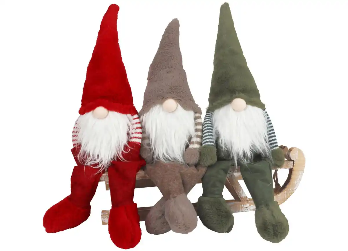 Bild 1 von Kantenhocker Wichtel mit Filzhose 18x66x12cm