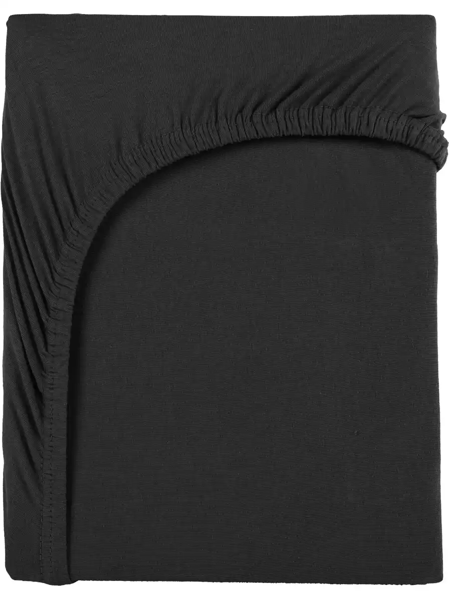 Bild 1 von Jersey-Spannbettuch, 150x200cm Schwarz
