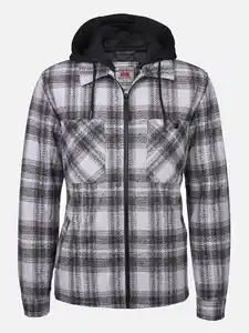 Herren Overshirt mit Kapuze Braun