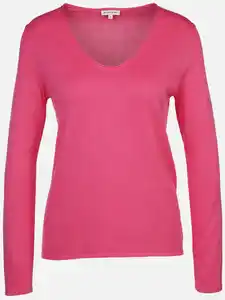 Damen Pullover mit V-Ausschnitt Pink