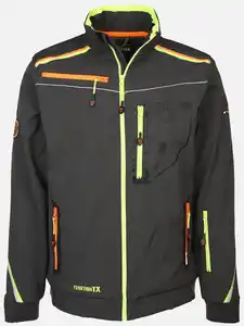 Herren Softshelljacke mit Neondetails Grau