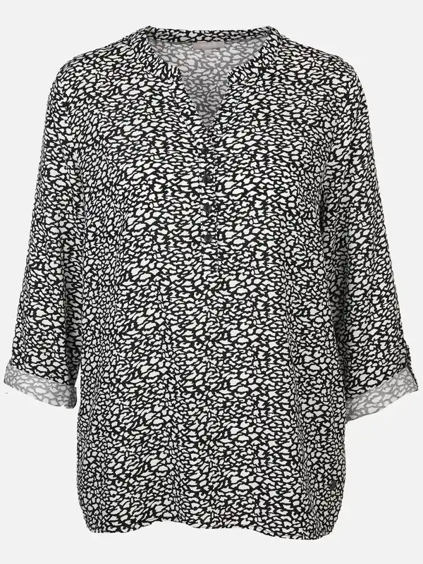 Bild 1 von Damen Bluse mit Alloverprint Schwarz