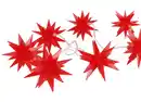 Bild 1 von Weihnachts-Lichterkette 3D-Sterne mit 10 LED Rot