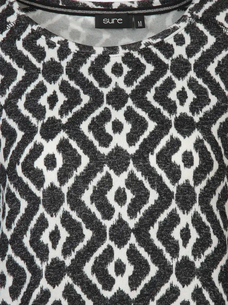 Bild 3 von Damen Flauschshirt im abstrakten Dessin Grau