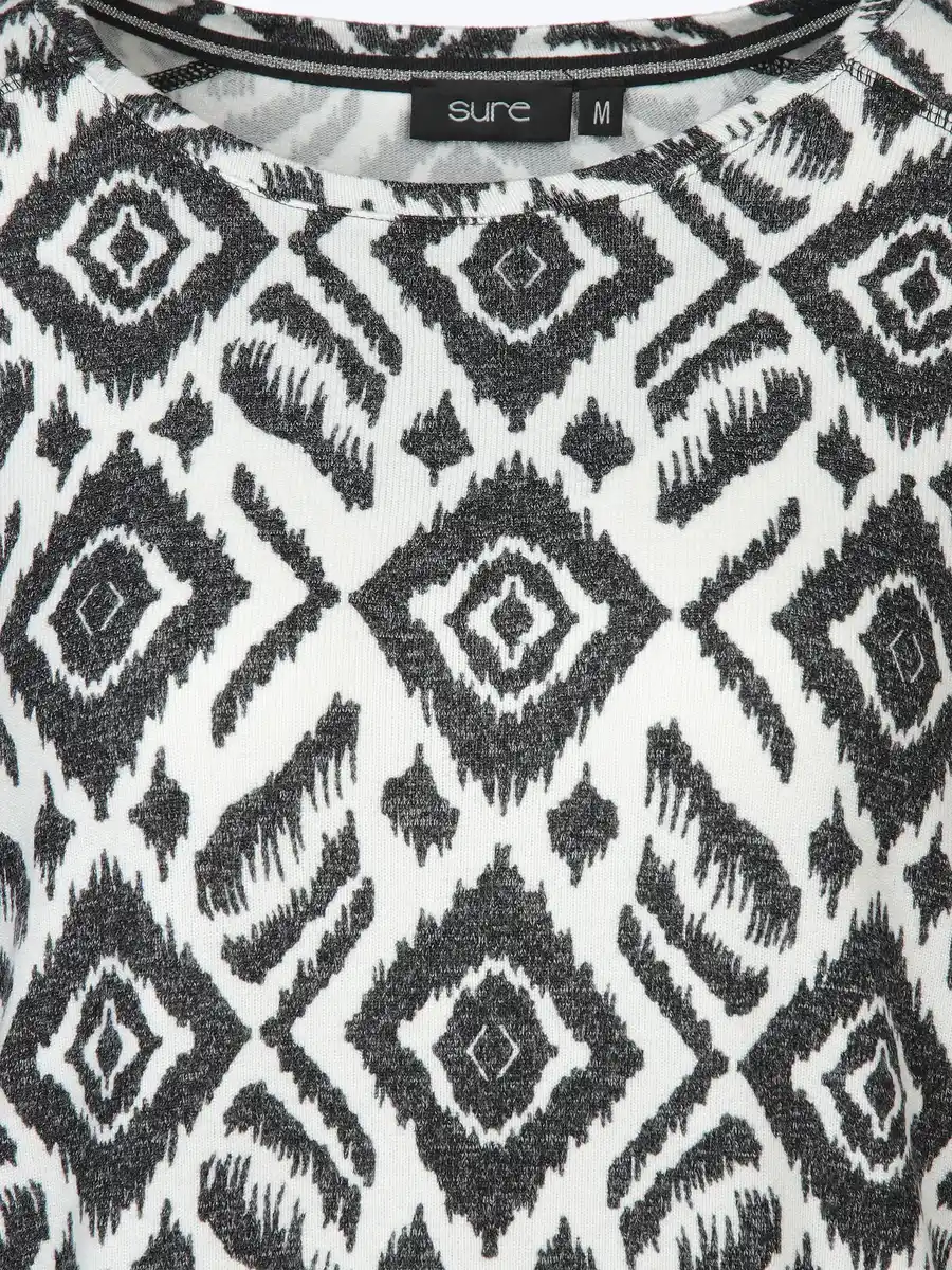 Bild 3 von Damen Flauschshirt im abstrakten Dessin Grau