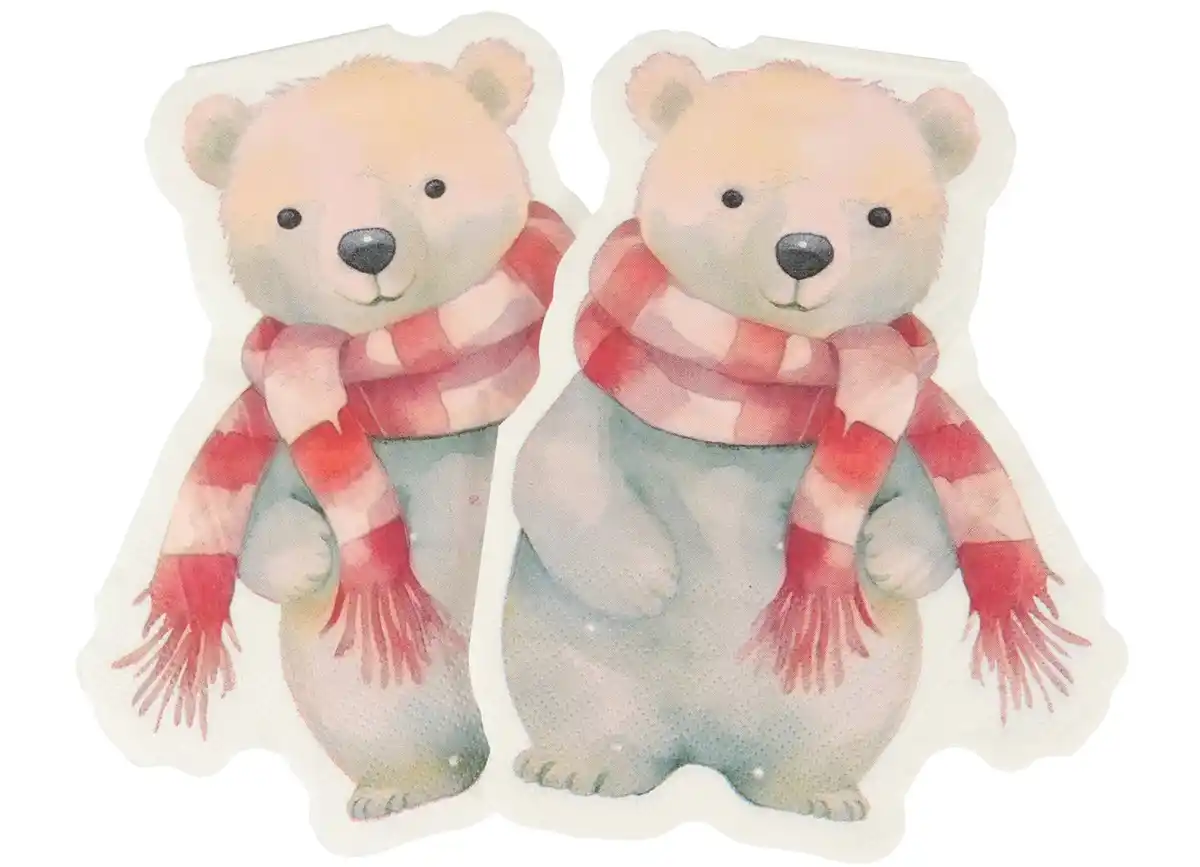 Bild 1 von Form-Servietten 'Eisbär' 3-lagig