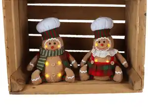 LED-Lebkuchenfigur mit 6 LEDs 25cm Warmweiß