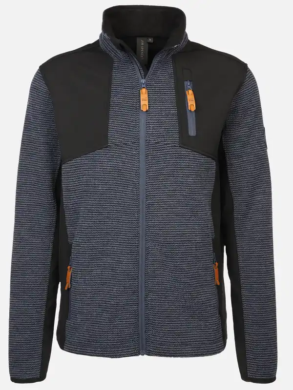 Bild 1 von Herren Strickfleece Jacke Blau