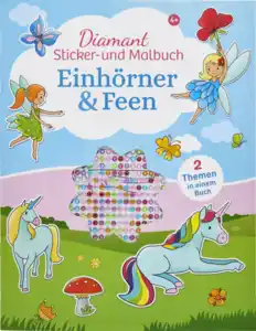 IDEENWELT Glitzer-Stickerbuch Einhörner & Feen