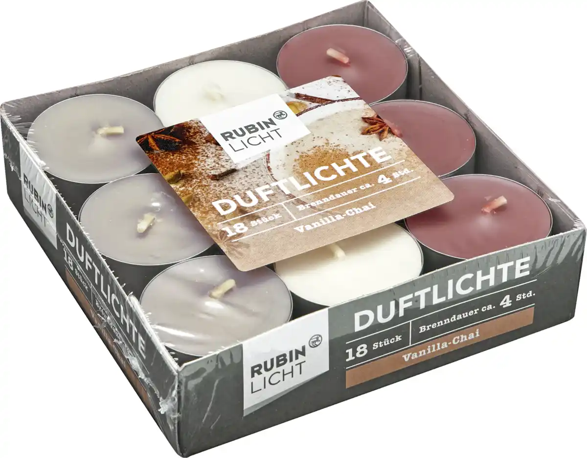 Bild 1 von Rubin Licht DUFT-TEELICHTE 18ER VAN. CHAI