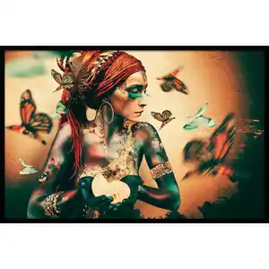 Bild, Mehrfarbig, Kunststoff, Eiche, 150x100 cm, einfache und schnelle Anbringung, gerahmt, Bilder, Gerahmte Bilder