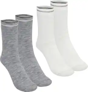 IDEENWELT Lammwollsocken 2er-Set weiß/grau 39/42