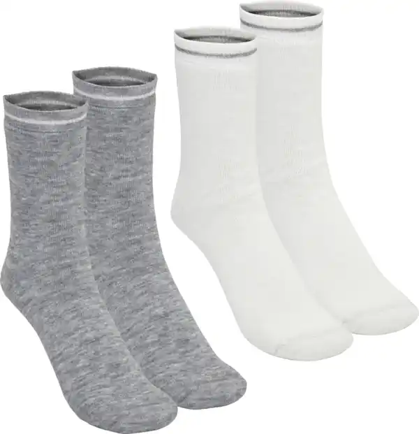 Bild 1 von IDEENWELT Lammwollsocken 2er-Set weiß/grau 39/42