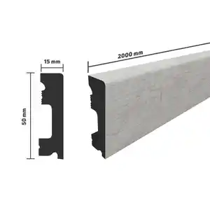 toom Sockelleiste Pinie weiß 2000 x 50 x 15 mm