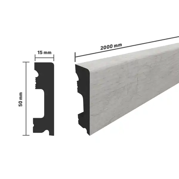 Bild 1 von toom Sockelleiste Pinie weiß 2000 x 50 x 15 mm