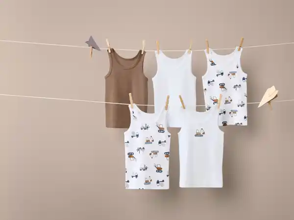 Bild 3 von lupilu® Kleinkinder Unterhemden, 5 Stück, reine Bio-Baumwolle