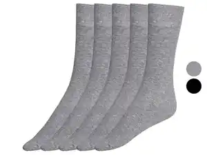 LIVERGY® Herren Socken, 5 Paar, weicher, elastischer Pikeebund