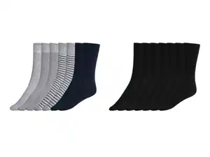 LIVERGY® Herren Socken, 7 Paar, weicher, elastischer Rippbund