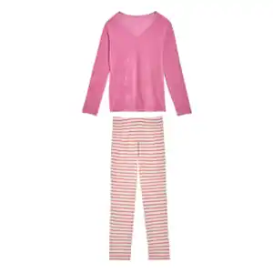 Damen Frottee Pyjama, lila, L