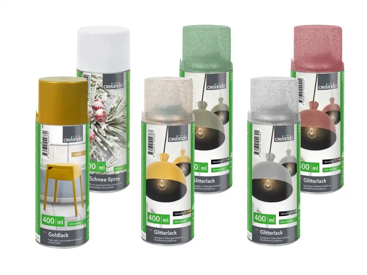 Bild 1 von crelando® Gold-/Glitterlack/Schnee-Spray,  400 ml