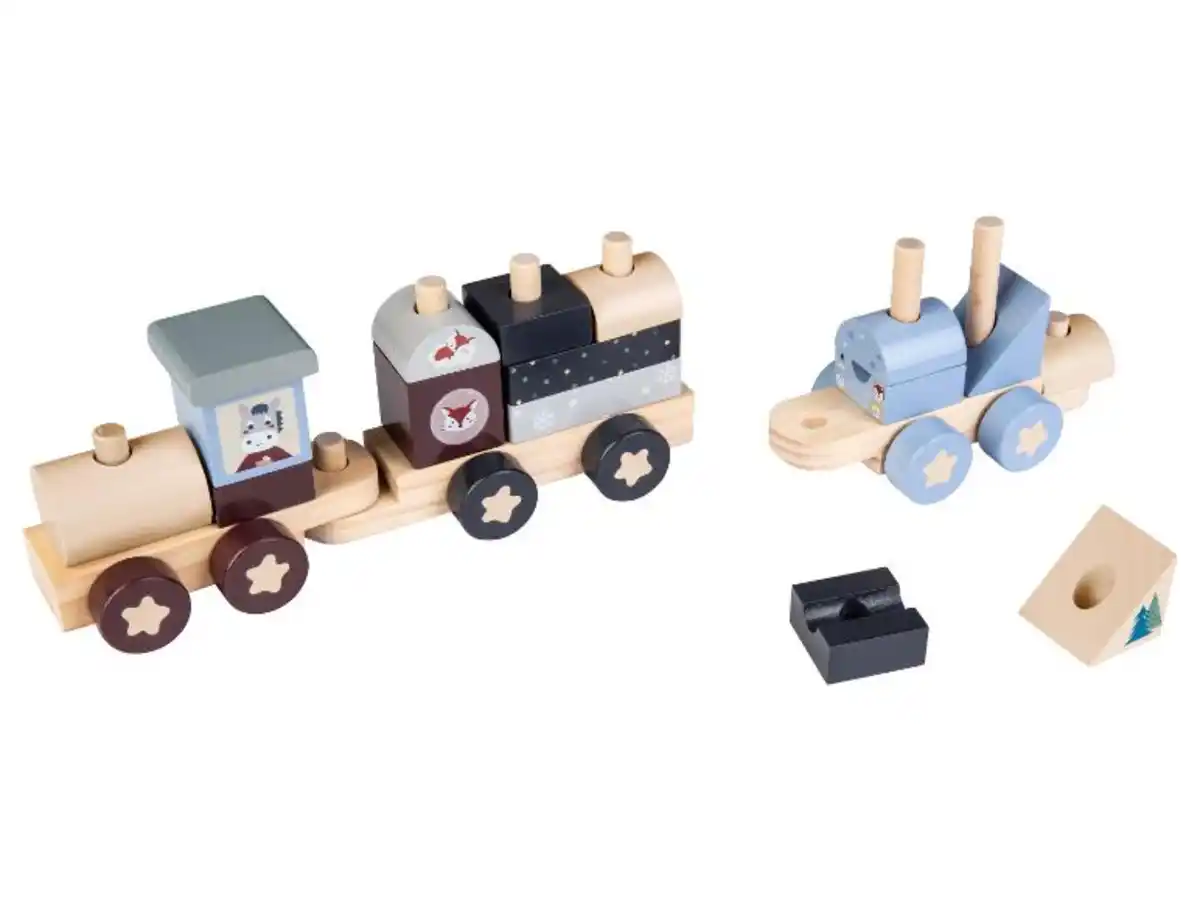 Bild 2 von lupilu® Holz-Eisenbahn / Klopfbank / Steckspiel