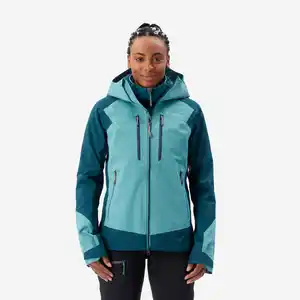 Regenjacke Damen wasserdicht - Alpinism Evo grün Blau