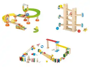 Playtive Holz-Kugelbahn, 66-teilig / 29-teilig / 6-teilig