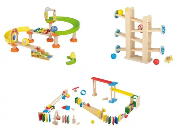 Bild 1 von Playtive Holz-Kugelbahn, 66-teilig / 29-teilig / 6-teilig