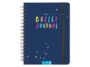 Bullet Journal, mit undatierter Jahres-, Monats- und Wochenübersicht