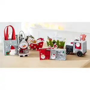 Tanner Deco Weihnachts-Filz-Korb oder Geschenktasche