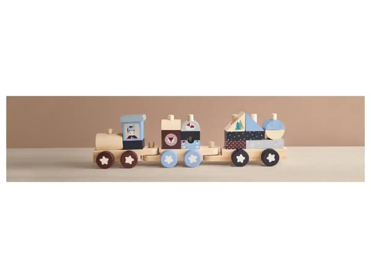 Bild 4 von lupilu® Holz-Eisenbahn / Klopfbank / Steckspiel