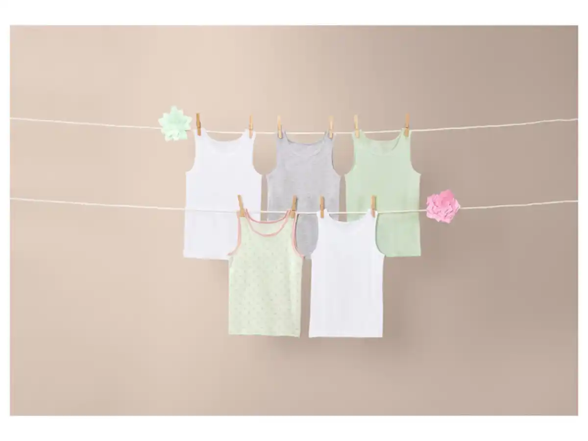 Bild 3 von lupilu® Kleinkinder Unterhemden, 5 Stück, mit Bio-Baumwolle